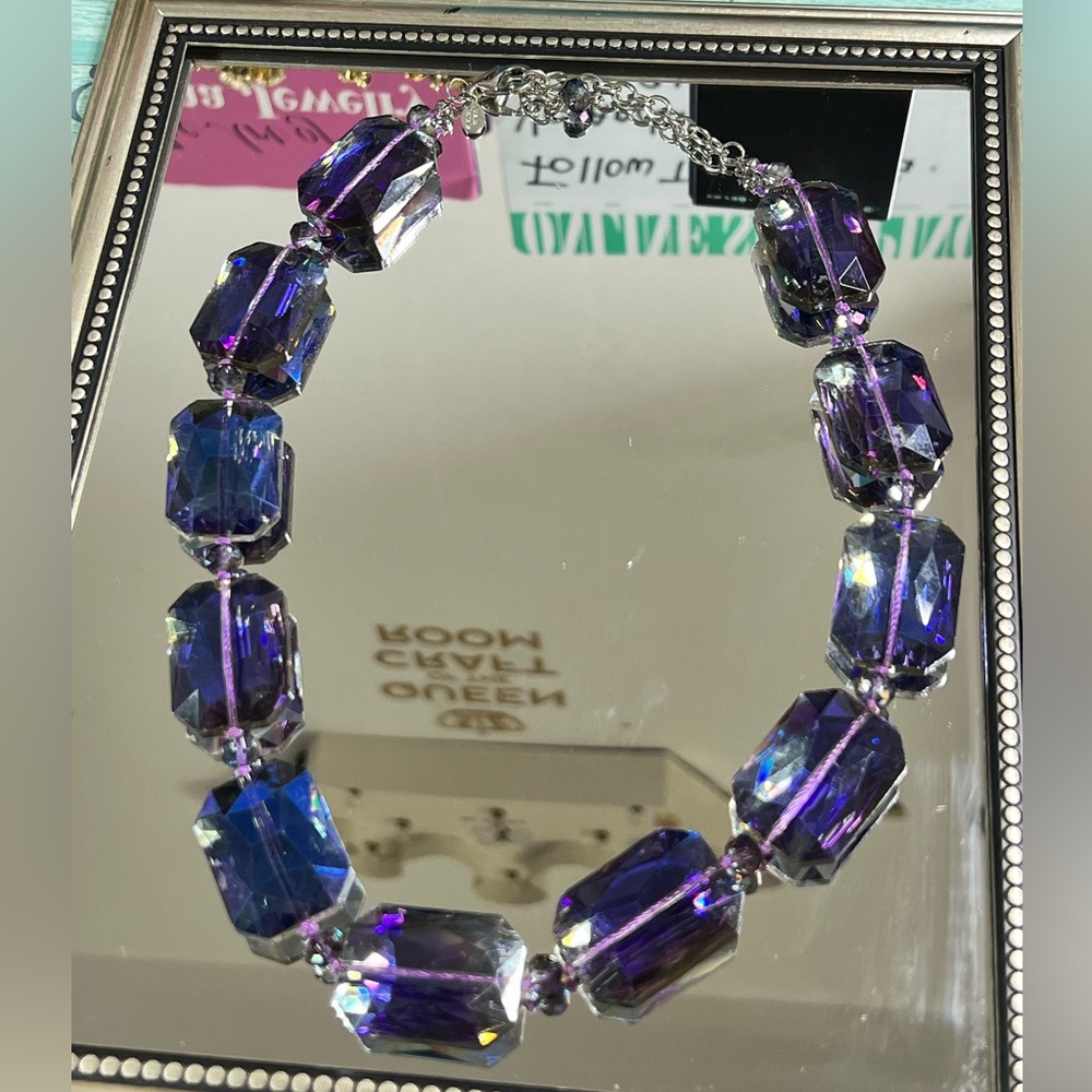 Designer Leslie Danzis crystal necklace